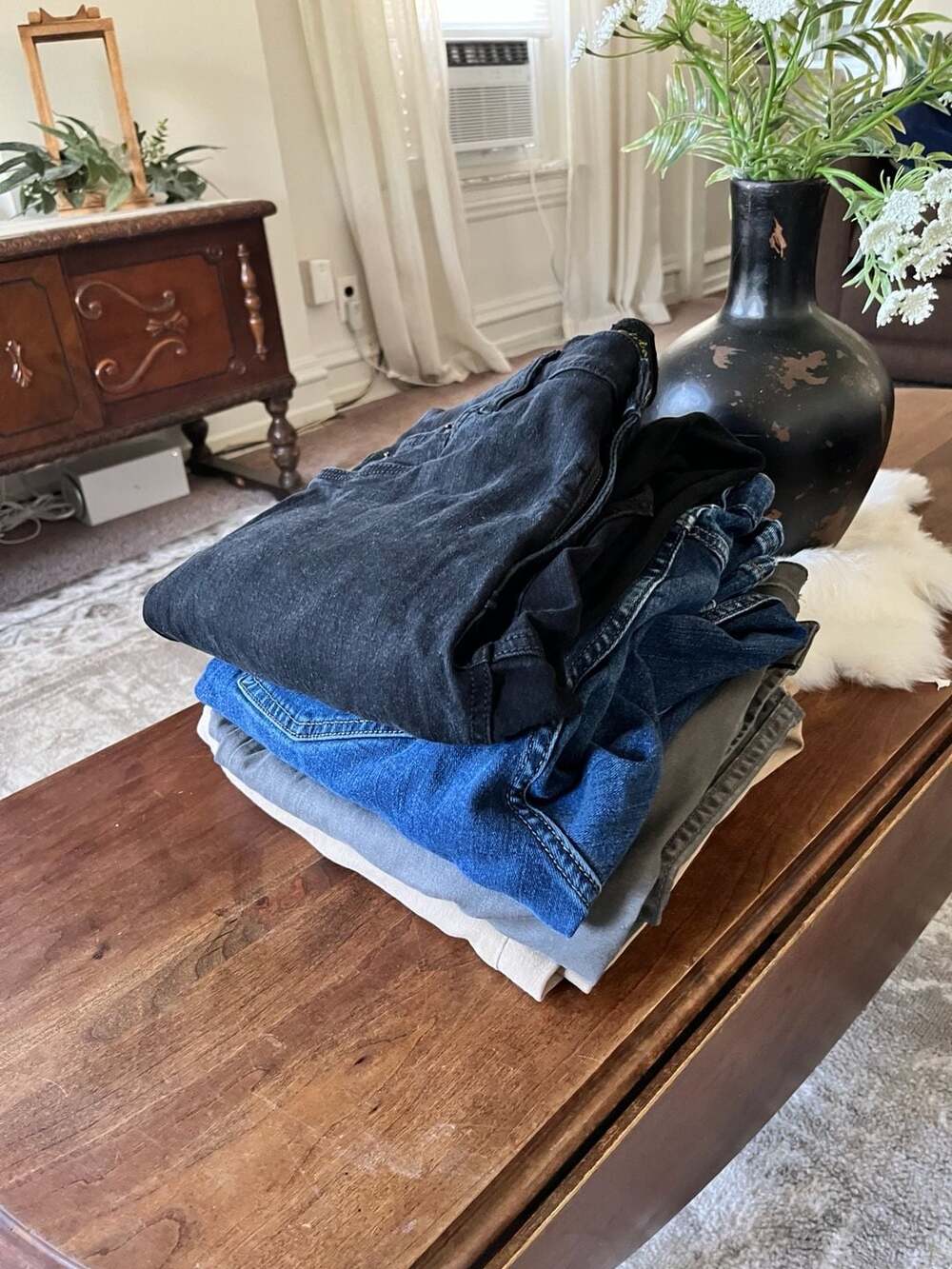 Wrangler Slim Straight Khaki and denim Pants